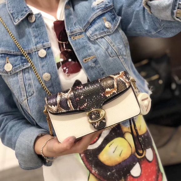 Coach Handbags - Coach Leather & Snakeskin Tabby Crossbody